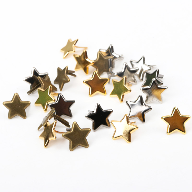 Embellishments For Scrapbooking - 50 ピース混合金属スターブラッドスパイクスクラップブッキング装飾ファスナーブラッド工芸品画鋲装飾リベット 14 ミリメートル