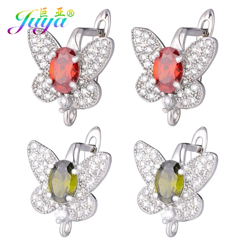 Embroidery Craft - Juya-金メッキと銀メッキのバタフライイヤリング,日曜大工用品,ワイヤーフック,針仕事用アクセサリー