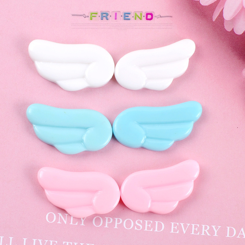 Embellishments For Scrapbooking - 10個かわいいかわいい天使の羽売春樹脂カボションスクラップブッキング装飾電話デコdiy装飾クラフトスライム充填