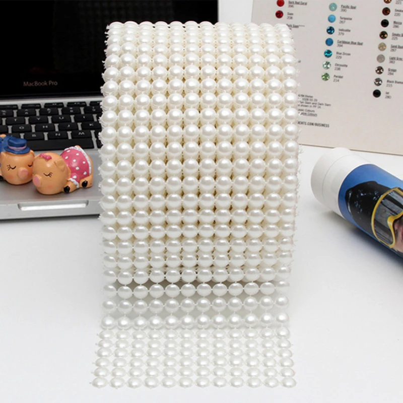 アクリルパールロール,1ヤード,24列,4mm,ウェディング - Hotfix Rhinestone Sheet のレビューと価格
