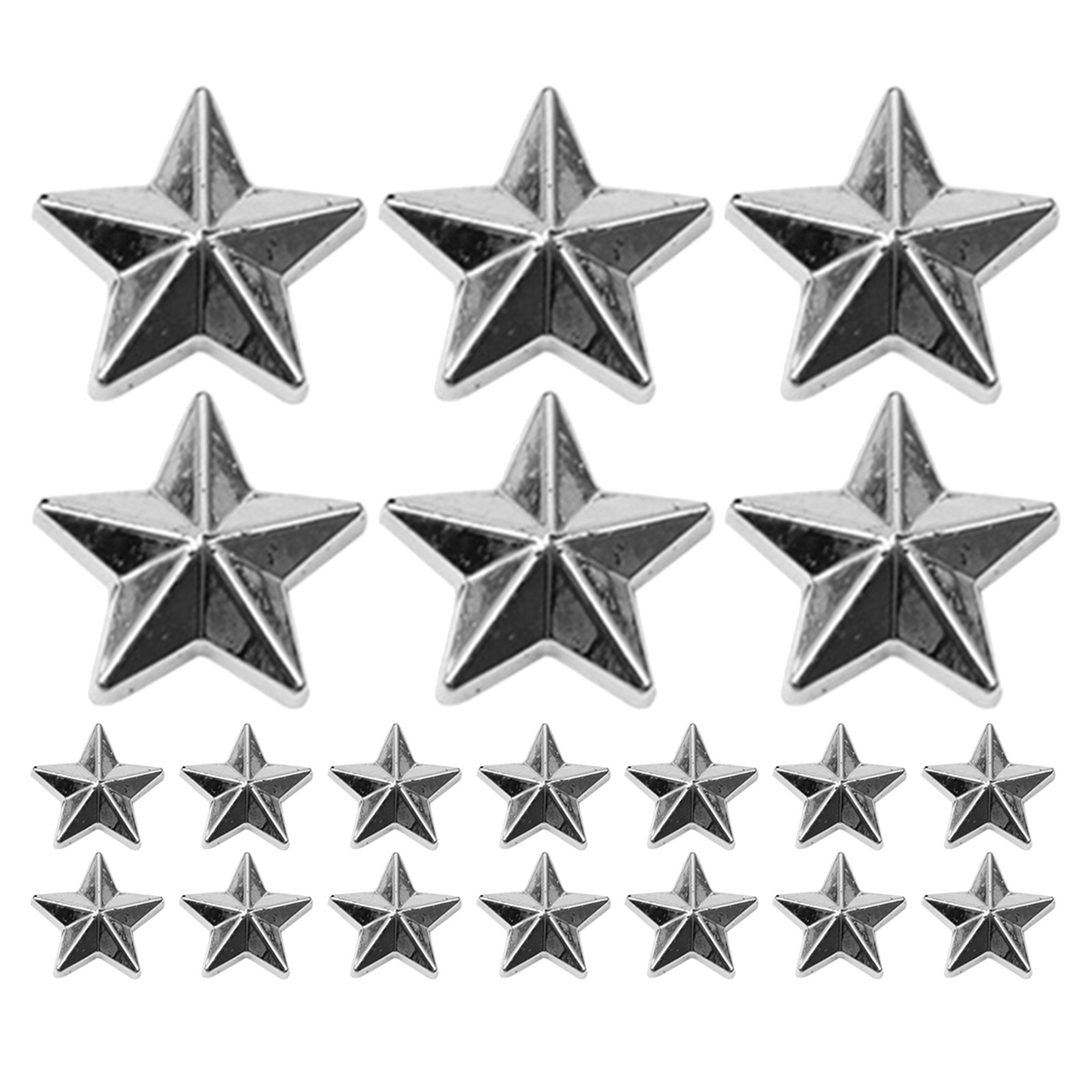 300個のアクリル製スターデコレーション、シルバーフラットバ - Craft Embellishments のレビューと価格