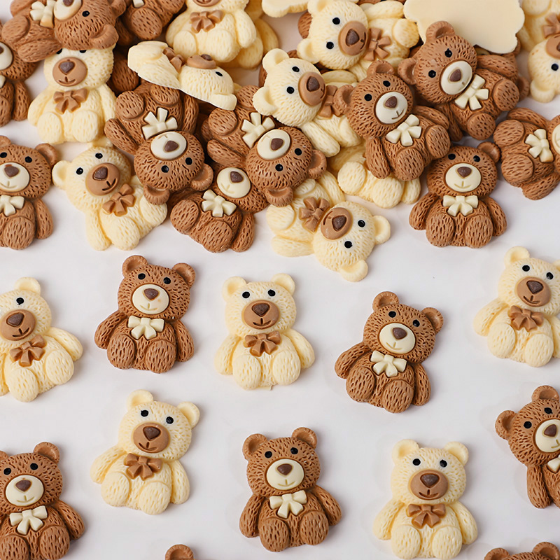 10/30/50 個樹脂テディベアカボションフラットバック  - Embellishments For Scrapbooking のレビューと価格